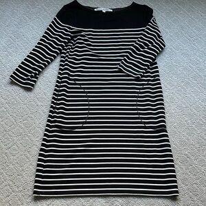 Max Studio Black and White Striped Dress